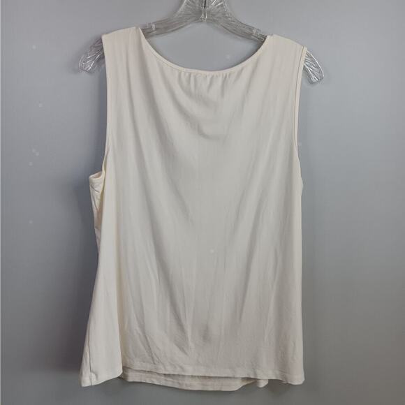 Gently Used Cache XL Off White Beaded Tank Top - Picture 5 of 5
